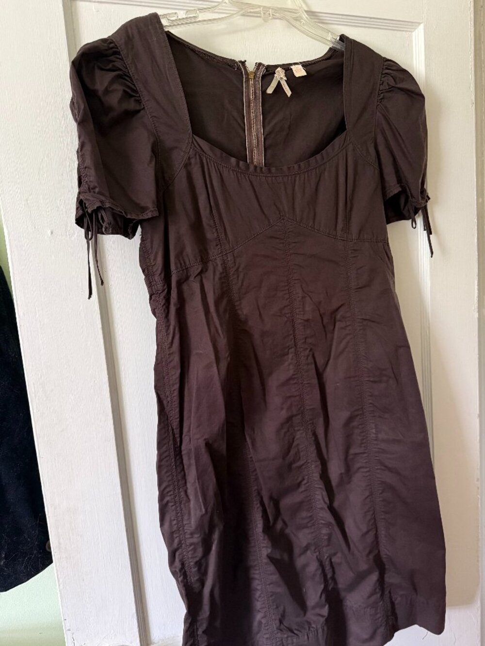 Anthropologie Brown Cotton Dress by Maeve Size 14